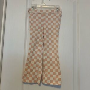 H&M Kids Peach and White Checkered Pants